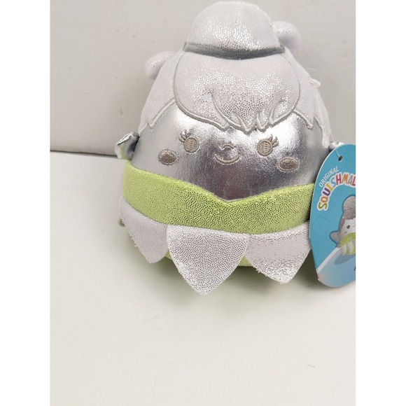 Squishmallows Disney 100 Tinker Bellโ Plush Silver Green Sparkle NWT - Picture 5 of 8